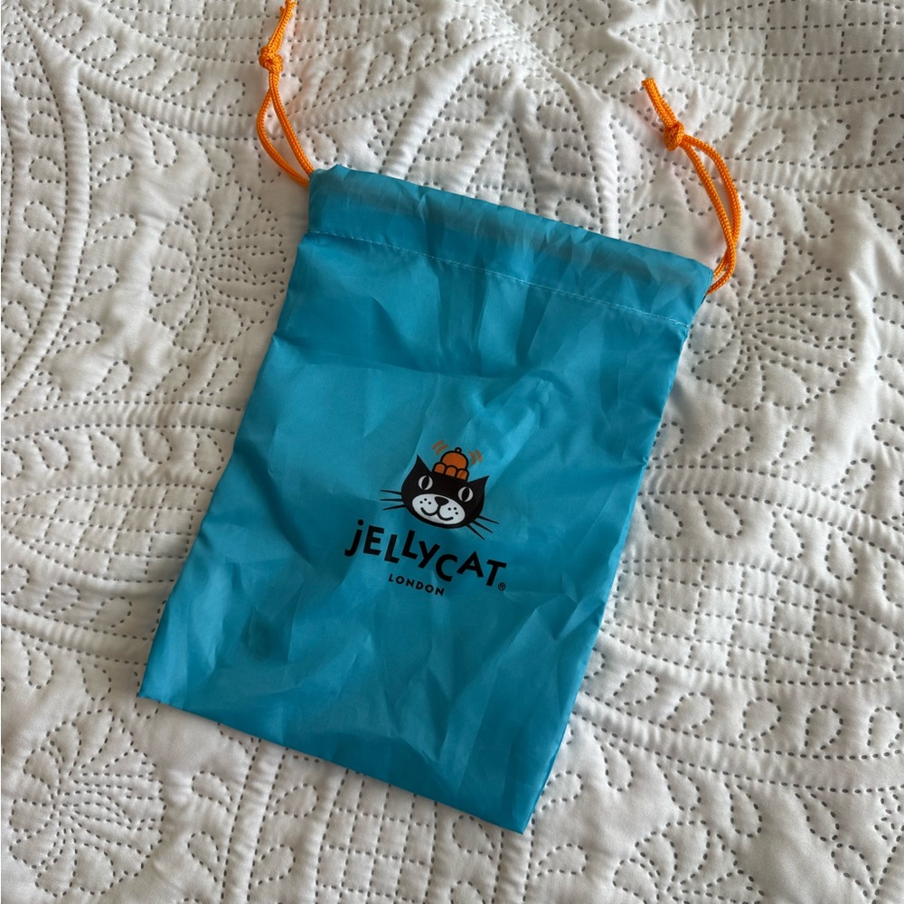 Jellycat Turquoise Bag with Orange Strings